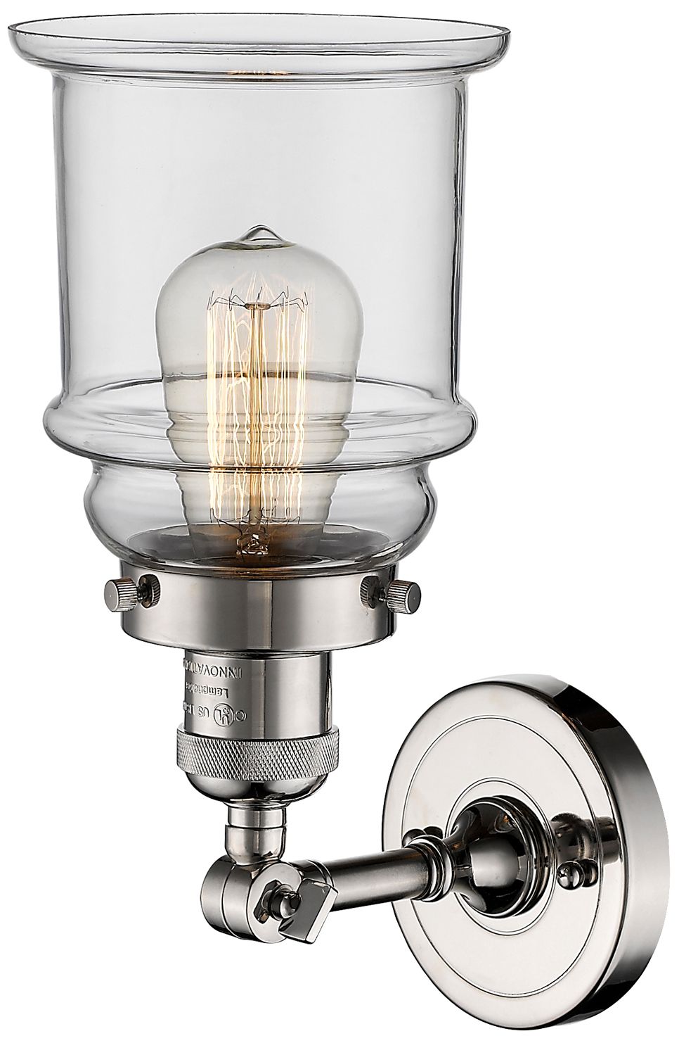 Image 2 Canton 7" LED Sconce - Nickel Finish - Clear Shade more views