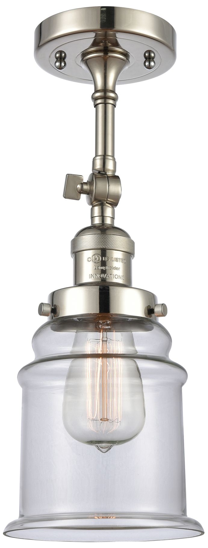 Image 4 Canton 7" LED Sconce - Nickel Finish - Clear Shade more views