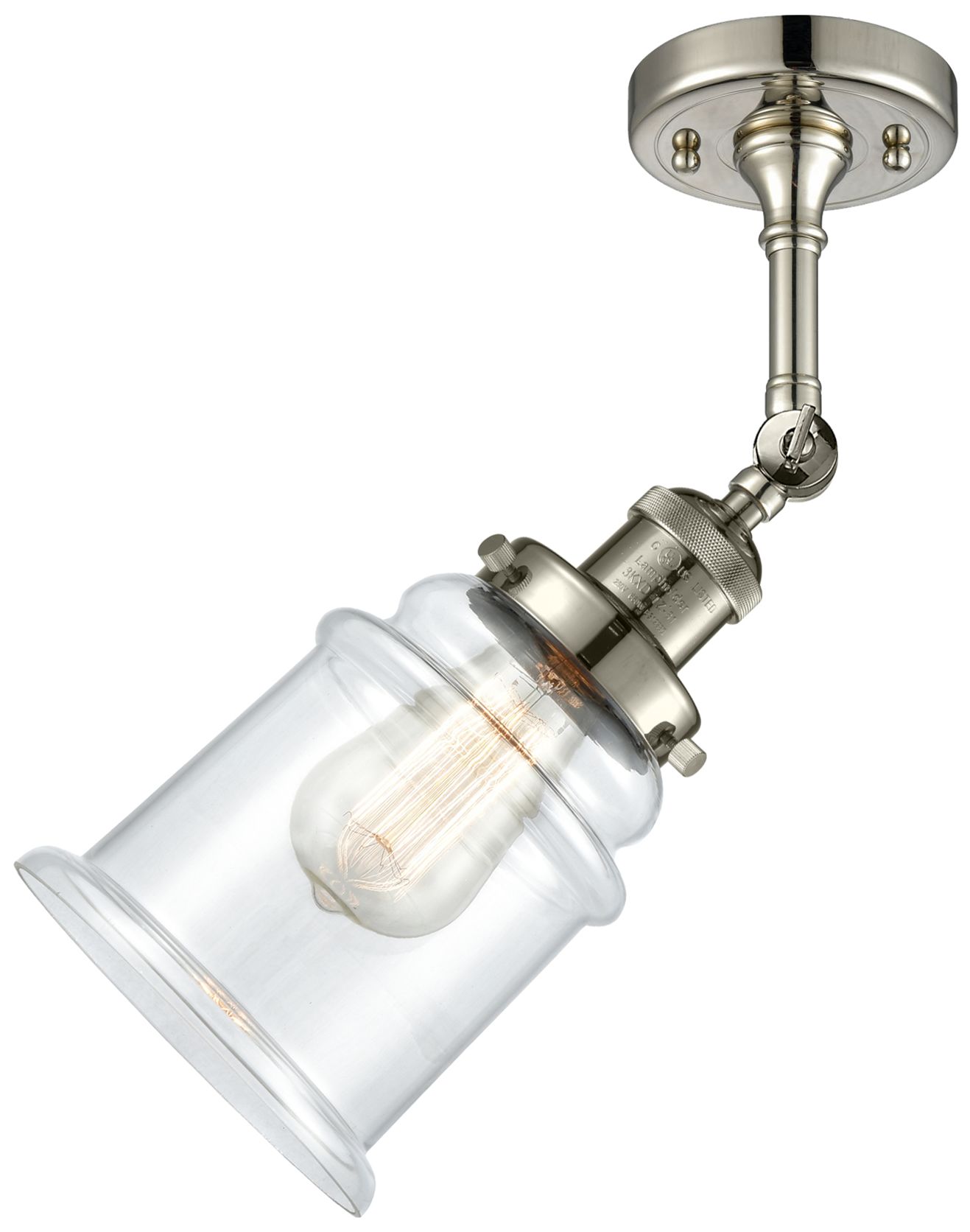 Image 5 Canton 7" LED Sconce - Nickel Finish - Clear Shade more views