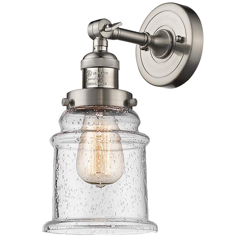 Image 1 Canton 7" LED Sconce - Nickel Finish - Seedy Shade