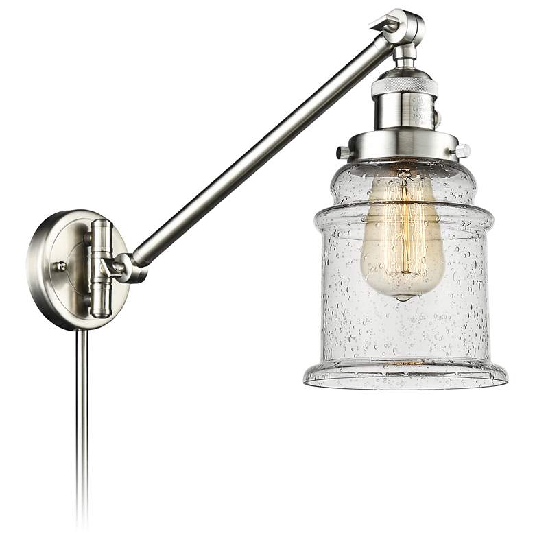 Image 1 Canton Brushed Satin Nickel Swing Arm Wall Lamp