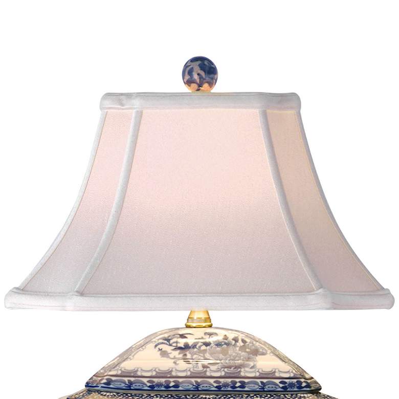 Image 3 Canton Tureen 19" High Blue and White Porcelain Table Lamp more views
