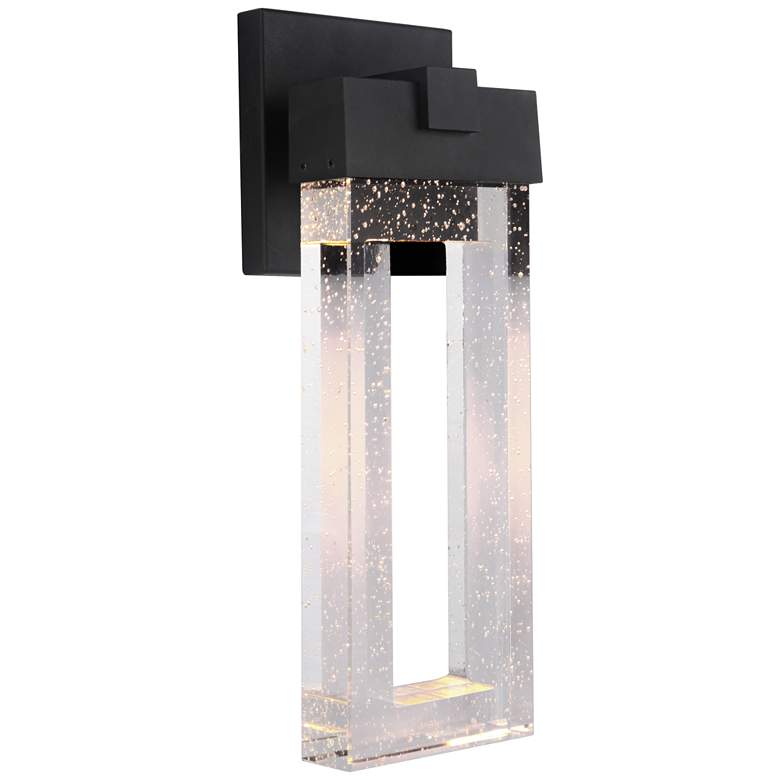 Image 1 Cantrell 14 1/4" High Matte Black LED Outdoor Wall Light