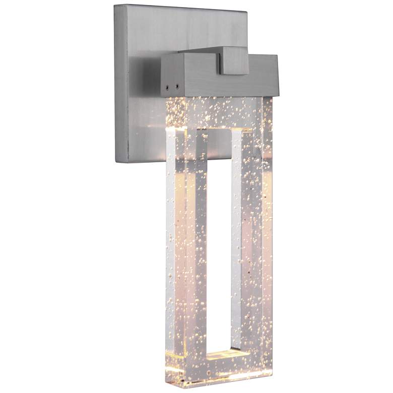 Image 1 Cantrell 14 1/4" High Satin Aluminum LED Outdoor Wall Light