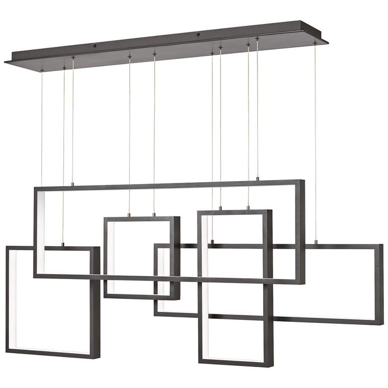 Image 2 Canvas 56 3/4 inch Wide Western Bronze LED Multi Modern Linear Pendant