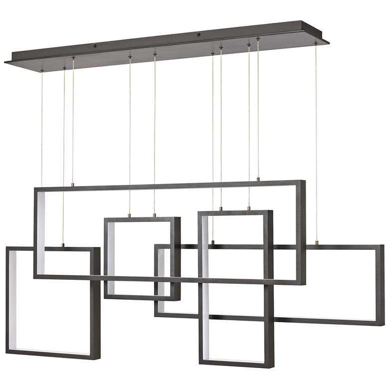 Image 3 Canvas 56 3/4" Wide Western Bronze LED Multi Modern Linear Pendant more views