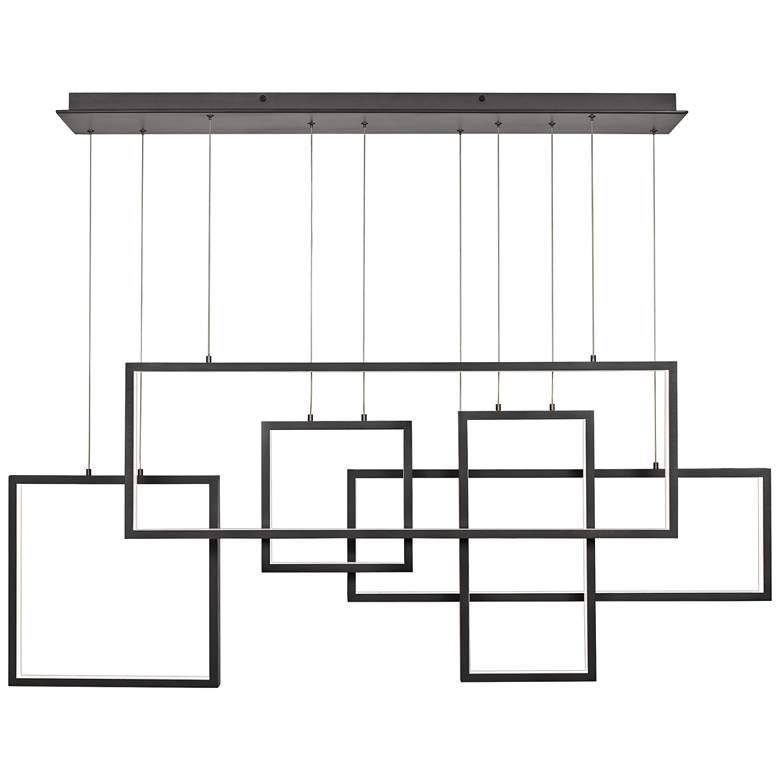 Image 5 Canvas 56 3/4" Wide Western Bronze LED Multi Modern Linear Pendant more views