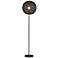Cany Floor Lamp with Hand-Crafted Vine Shade Black