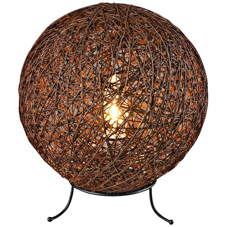 Image 1 Cany Hand-Crafted Coffee Brown Vine Table Lamp