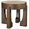 Canyon 26" Wide Espresso and Travertine Round End Table