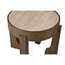 3_Canyon 26" Wide Espresso and Travertine Round End Table more views