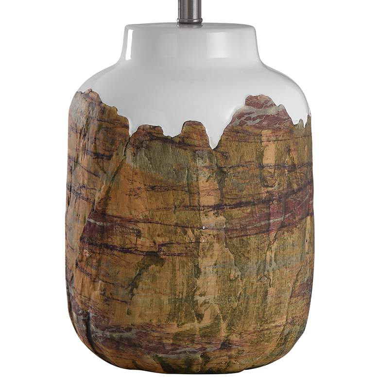 Image 3 Canyon 29 inch Rustic Earthtone Textured Ceramic Table Lamp more views