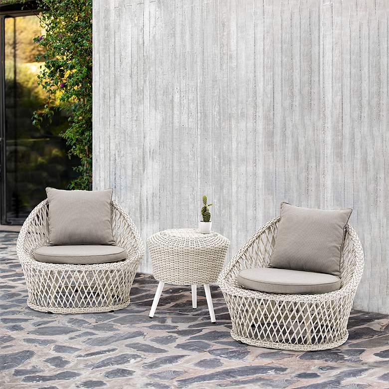 Image 1 Canyon Beige and Gray 3-Piece Outdoor Conversation Set
