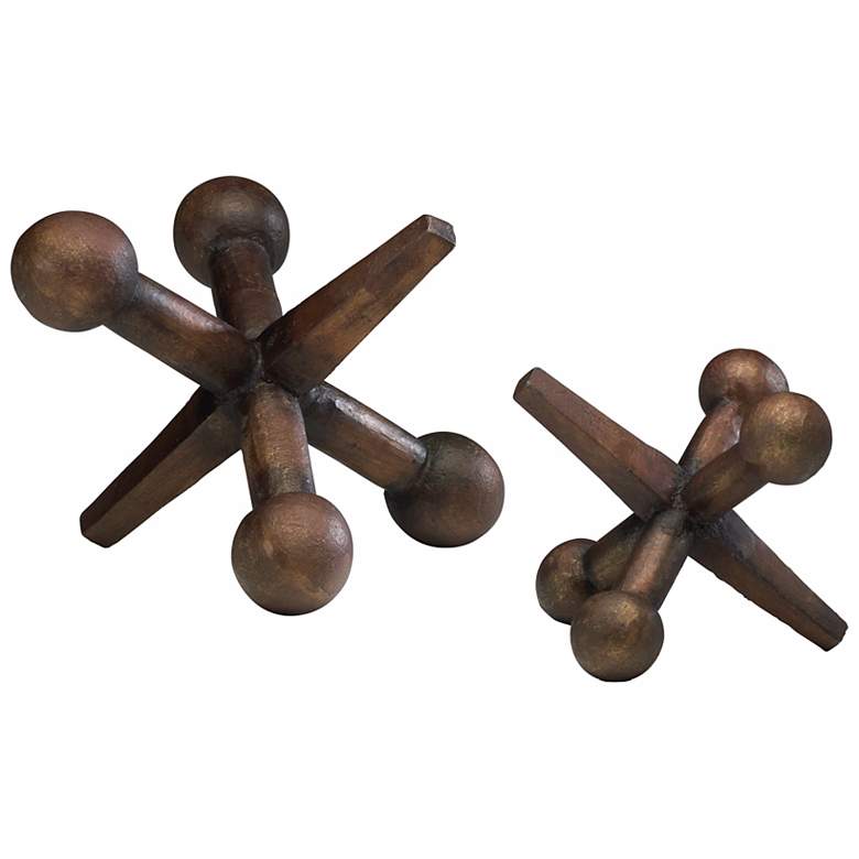 Image 1 Canyon Bronze Large 9 1/2" Wide Jacks Set of 2