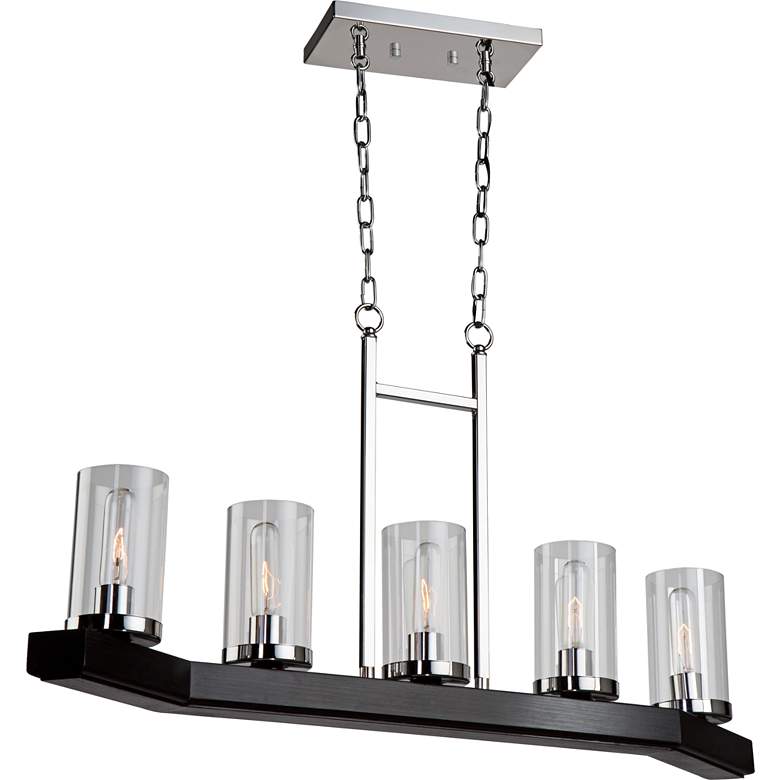 Image 1 Canyon Creek 36" Wide Dark Wood Kitchen Island Light Pendant