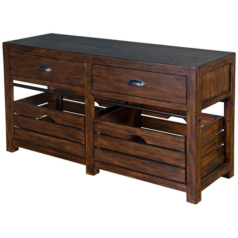 Image 1 Canyon Creek 50" Wide Kings Wood 2-Drawer Sofa Table
