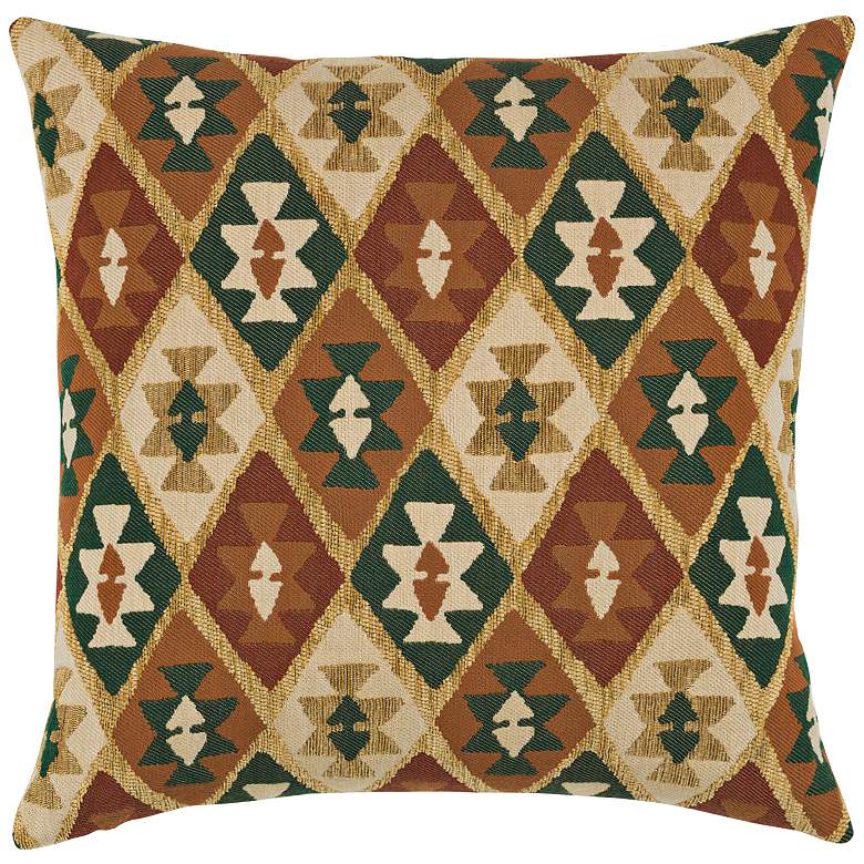 Image 1 Canyon Diamond Forest 20 inch Square Indoor-Outdoor Pillow
