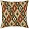 Canyon Diamond Forest 20" Square Indoor-Outdoor Pillow