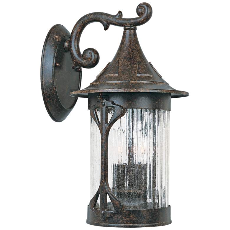 Image 1 Canyon Lake 16 inch High Tudor Chestnut Outdoor Wall Light