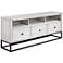 Canyon Ridge 72" Wide White 3-Drawer 3-Shelf Media Center