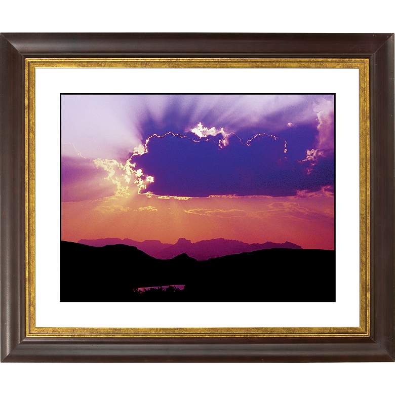 Image 1 Canyon Sunrise Gold Bronze Frame Giclee 20 inch Wide Wall Art