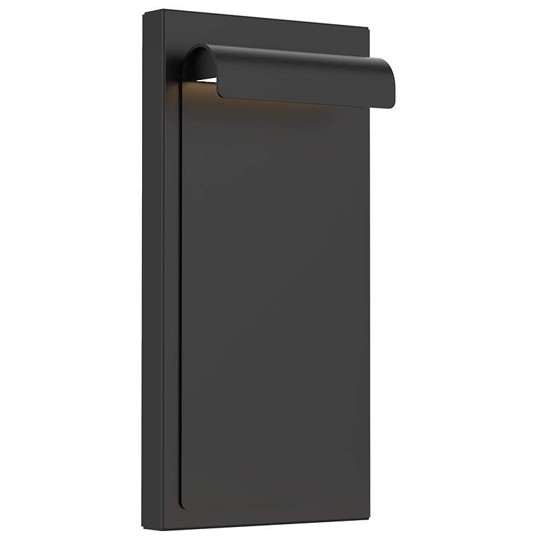 Image 1 Cap 12"H x 6"W 1-Light Outdoor Wall Light in Black