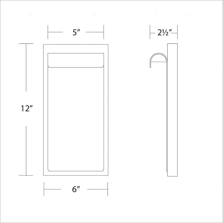 Image 3 Cap 12"H x 6"W 1-Light Outdoor Wall Light in Black more views