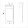 Thumbnail3 of Cap 12"H x 6"W 1-Light Outdoor Wall Light in White more views