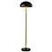 Cap Black and Antique Brass Metal Floor Lamp