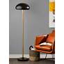 1_Cap Black and Antique Brass Metal Floor Lamp