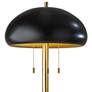 3_Cap Black and Antique Brass Metal Floor Lamp more views