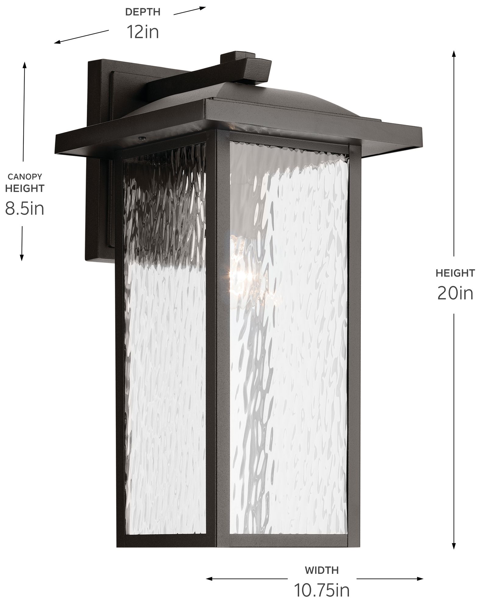 Capanna 1-Light 20-in H Bronze Hardwired Outdoor Wall Light
