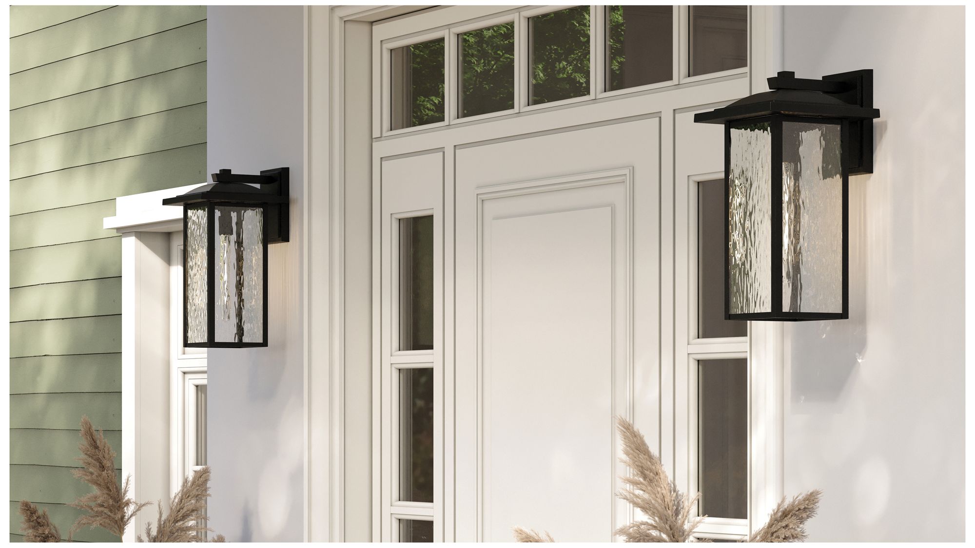 Image 3 Capanna 20-in Black Outdoor Wall Light more views