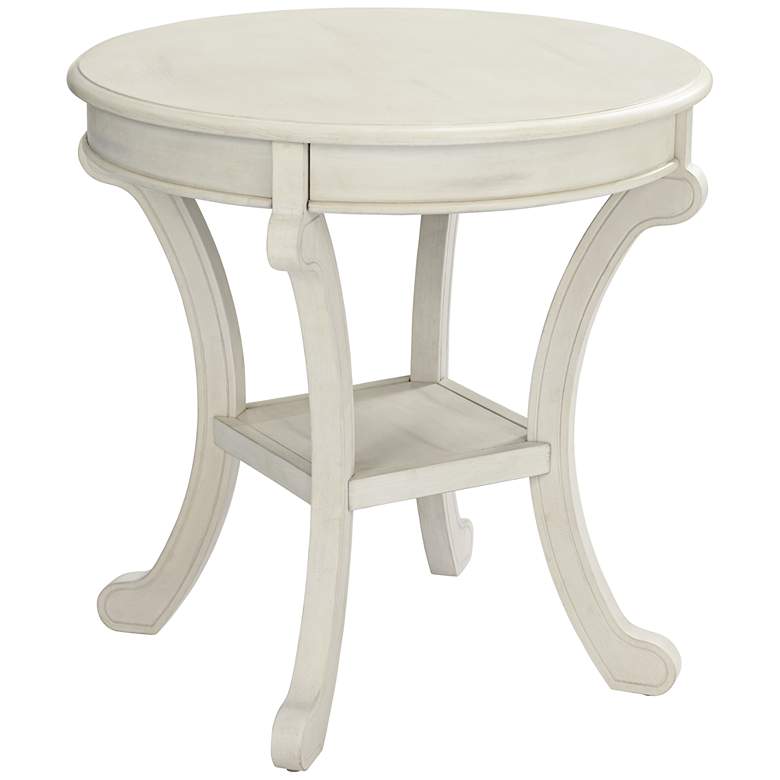Image 1 Cape Cod 26" Wide Cream 1-Shelf Accent Table