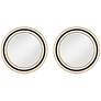 2_Cape Cod Black and Gold 31 1/2" Round Wall Mirrors Set of 2