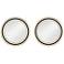Cape Cod Black and Gold 31 1/2" Round Wall Mirrors Set of 2