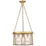 2_Cape Harbo 18" Wide Rubbed Brass 3-Light Pendant