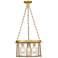 Cape Harbo 18" Wide Rubbed Brass 3-Light Pendant