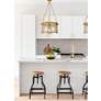 4_Cape Harbo 18" Wide Rubbed Brass 3-Light Pendant more views