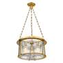 5_Cape Harbo 18" Wide Rubbed Brass 3-Light Pendant more views