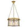 6_Cape Harbo 18" Wide Rubbed Brass 3-Light Pendant more views