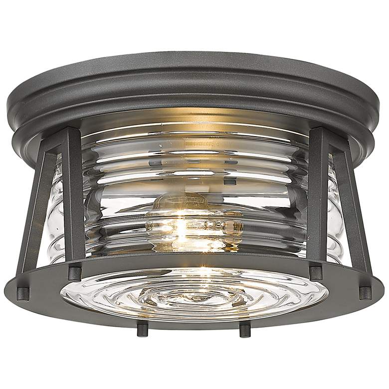 Image 2 Cape Harbor 12" Wide Bronze 2-Light Ceiling Light