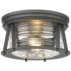 Cape Harbor 12" Wide Bronze 2-Light Ceiling Light