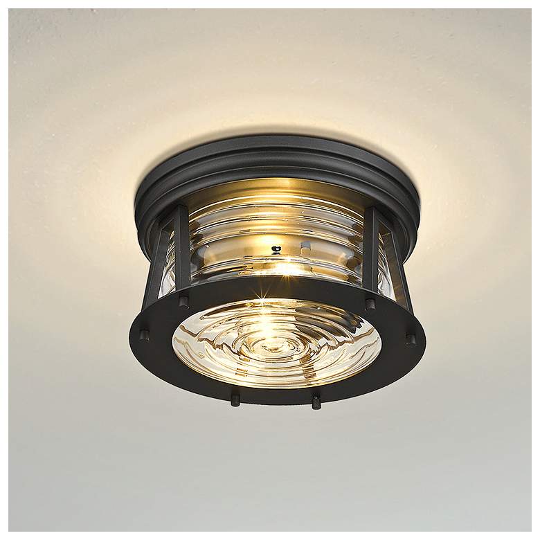 Image 1 Cape Harbor 12" Wide Bronze 2-Light Ceiling Light