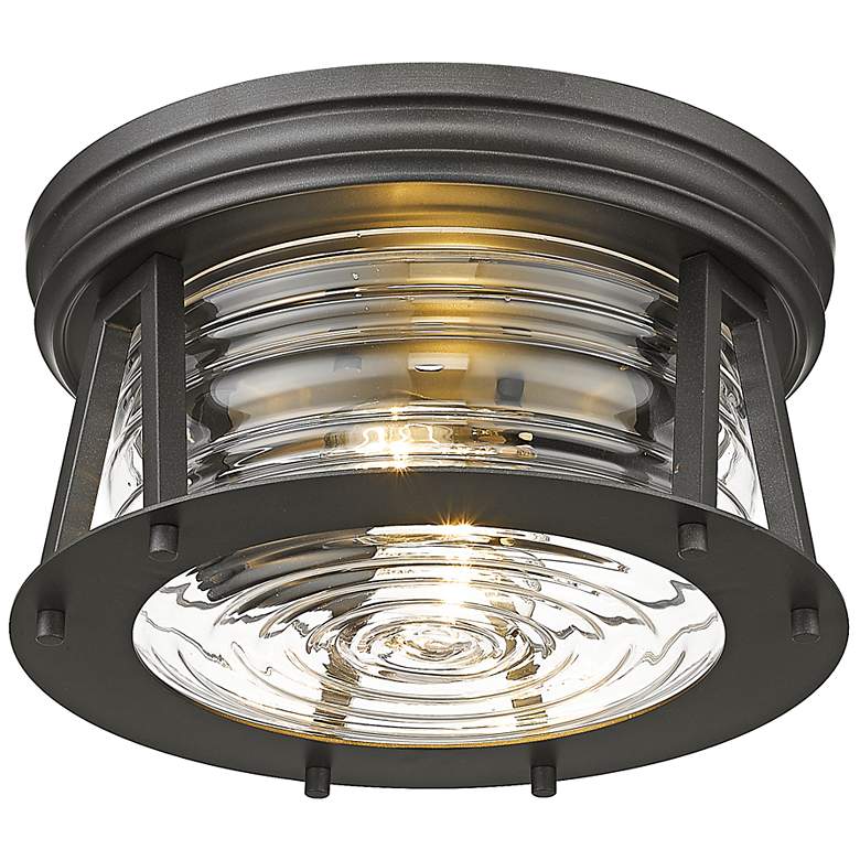 Image 4 Cape Harbor 12" Wide Bronze 2-Light Ceiling Light more views