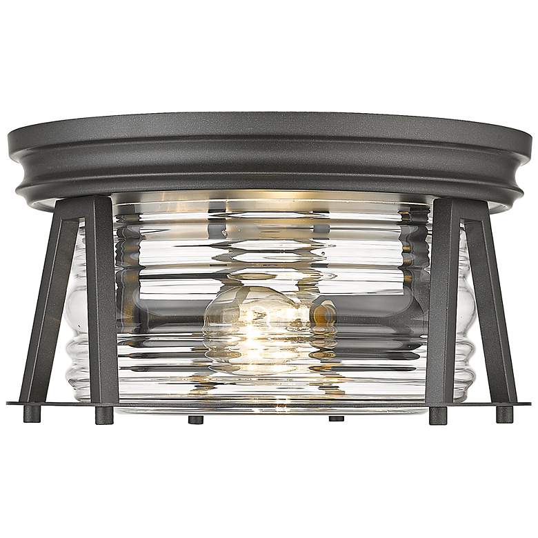 Image 5 Cape Harbor 12" Wide Bronze 2-Light Ceiling Light more views