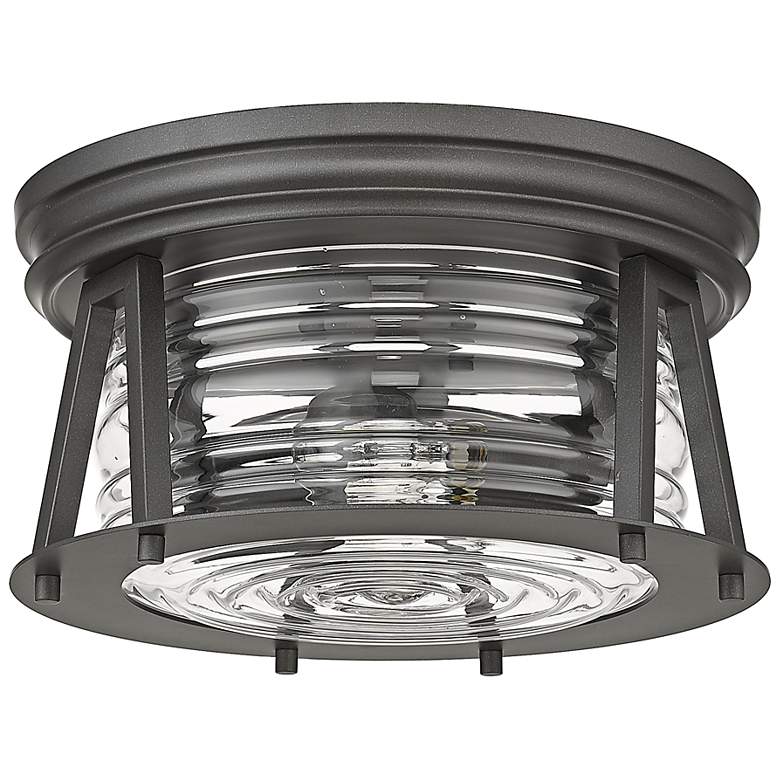 Image 6 Cape Harbor 12" Wide Bronze 2-Light Ceiling Light more views