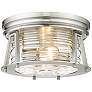 3_Cape Harbor 12" Wide Brushed Nickel 2-Light Ceiling Light