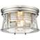 Cape Harbor 12" Wide Brushed Nickel 2-Light Ceiling Light