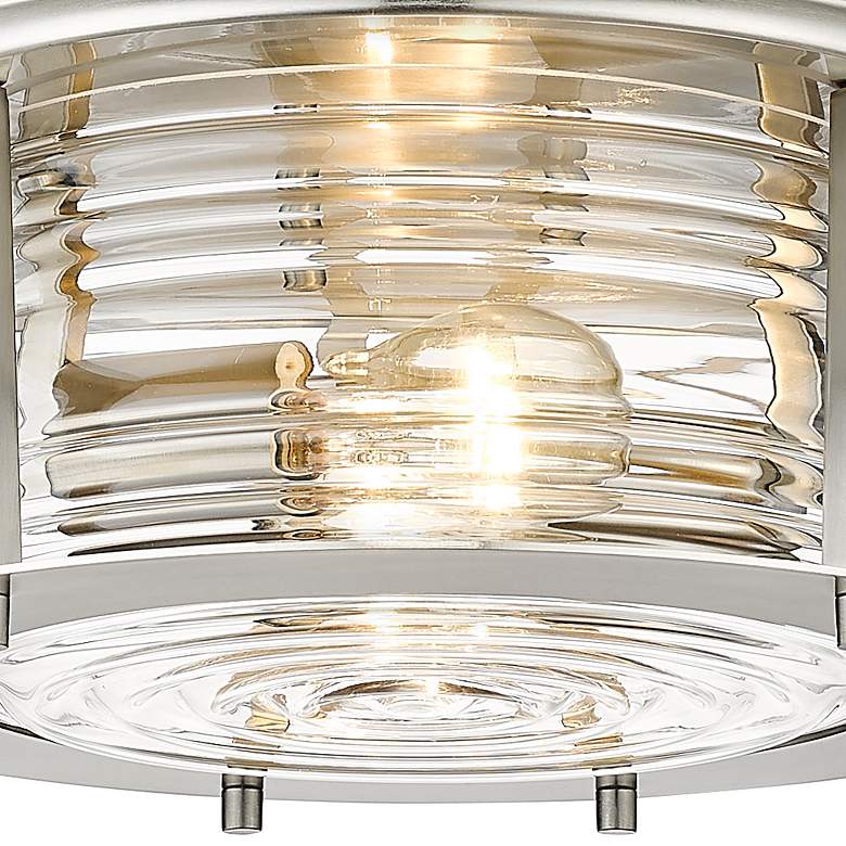 Image 4 Cape Harbor 12" Wide Brushed Nickel 2-Light Ceiling Light more views